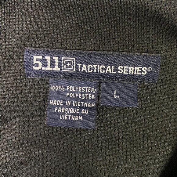 5.11 Tactical Station Windbreaker Pullover Men's Large Black V Neck 72304 - Picture 5 of 10